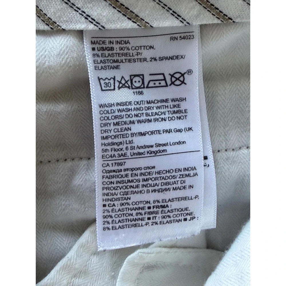 Banana Republic Aiden Chino Mens 32x30 Khaki Slim Fit Stretch Cotton Pants